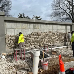 Cleaning installed crypt lids after rain